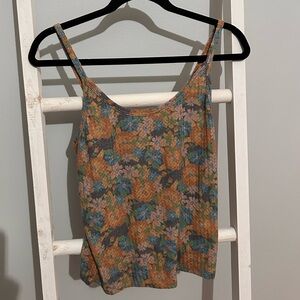 NATURAL LIFE Floral Camisole in Orange and Blue